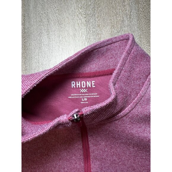 RHONE Men's Zip Up Sweater - Red - Picture 3 of 5